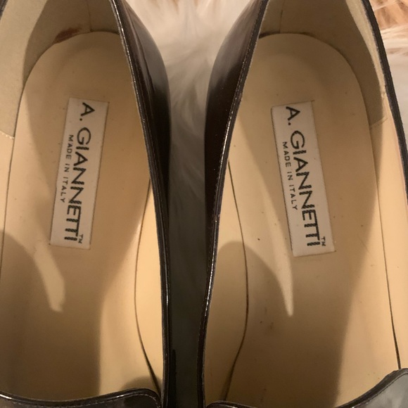 GIANNETTI BROWN LEATHER LOAFERS. - Picture 3 of 6